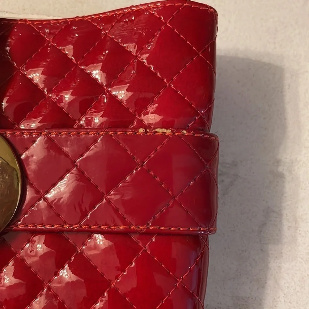 Primigi Red Quilted patent leather‎ boots size 36/5.5